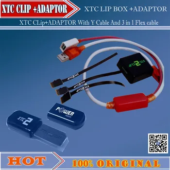 

gsmjustoncct xtc clip Box +adaptor and Y cable and 3 in 1 Flex cable for HTC