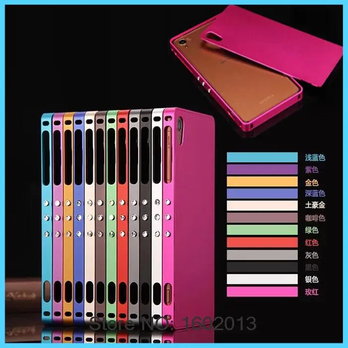 

For Sony Z3 Dual Aluminum Alloy Frame With Back Cover Metal Case For Sony Xperia Z3 D6603 D6633 Mobile Phone Metal Back Panel