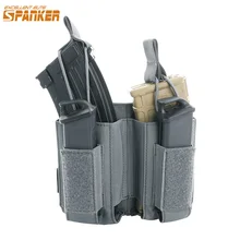 Отлично Элитные бизань Тактический Двойной Журнал чехлы Военная Униформа Молл клип мешок Пейнтбол игра для AK M4 пистолет оборудование