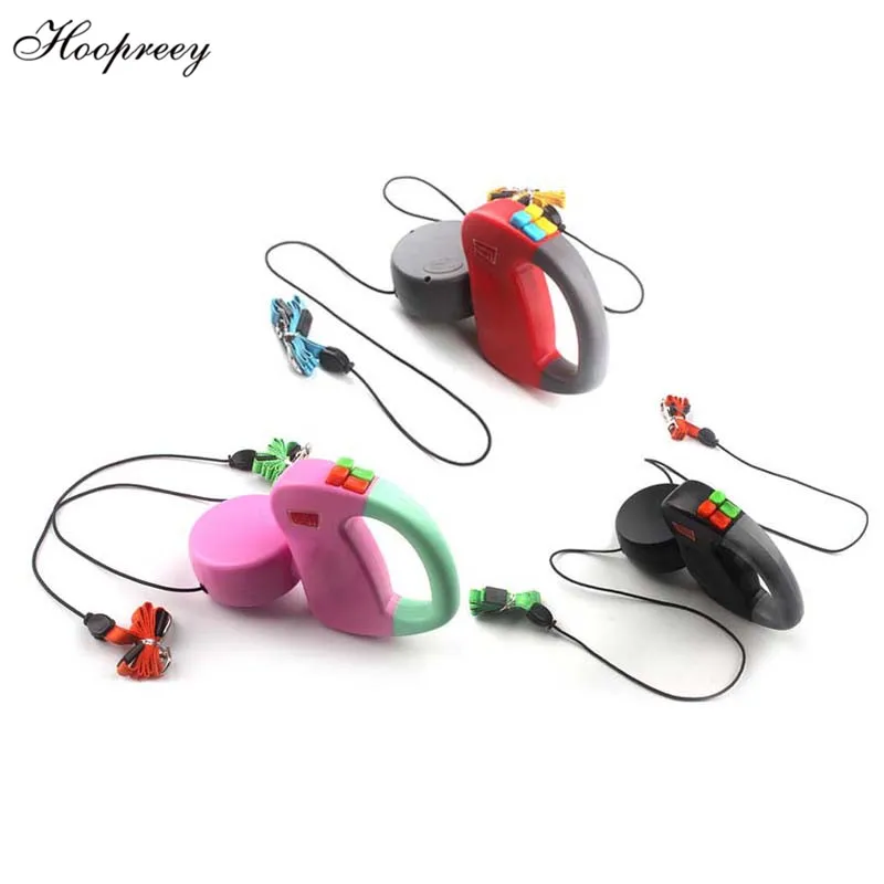 

3M Automatic Retractable Dog Double Leashes Extending Nylon Dog Traction Rope for Running Walking Leads Small Medium Large Dogs