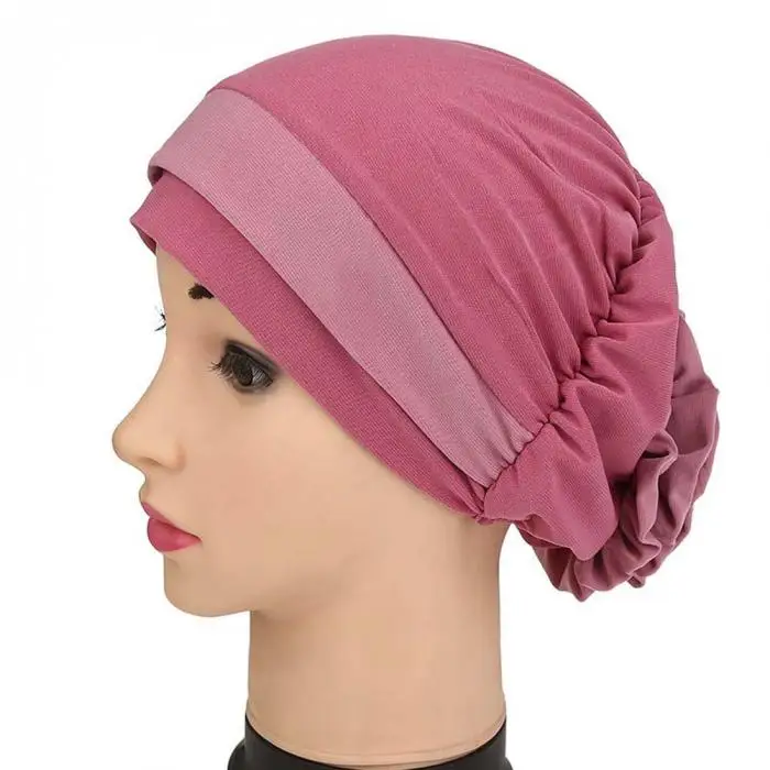 Модные женские туфли кепки мусульманский хиджаб осень зима платок с задней цветок головные уборы для химиотерапии