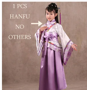 Hanfu/Детский костюм для китайского традиционного танца, костюм для девочек, одежда для сцены, одежда для восточных выступлений, праздничный наряд, народное платье DC1845 - Цвет: hanfu-style 7