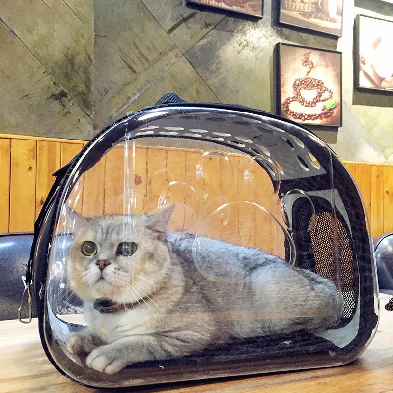 Мода-Прозрачный складной кошка пакет животное рюкзак кошка собака Универсальный путешествий сумка посылка прозрачные дышащие Cat