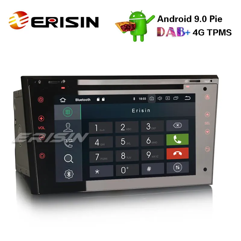 Erisin ES4873P " Android 9,0 DAB+ gps стерео для Vauxhall Opel Vivaro Astra Corsa D Zafira SatNav