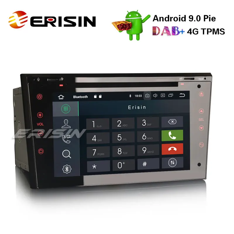 Clearance Erisin ES4873P 7" Android 9.0 DAB+ GPS Car Stereo for Vauxhall Opel Vivaro Astra Corsa D Zafira SatNav 1