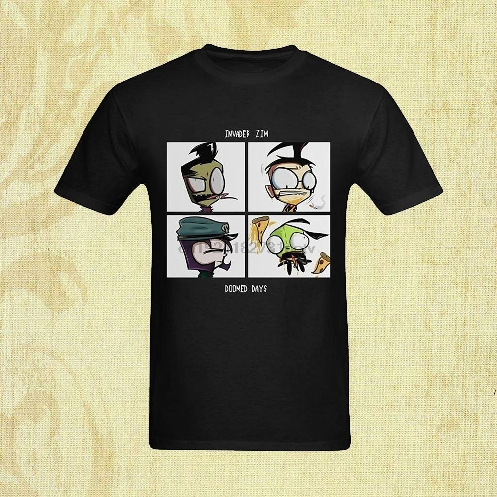 

Cotton Mens Invader Zim Doomed Days Summer T-shirts