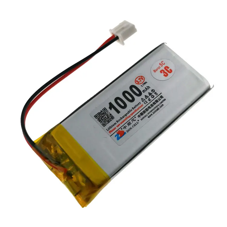 

power polymer lithium-ion battery with core 1000 mAh 3.7V 602562 602560