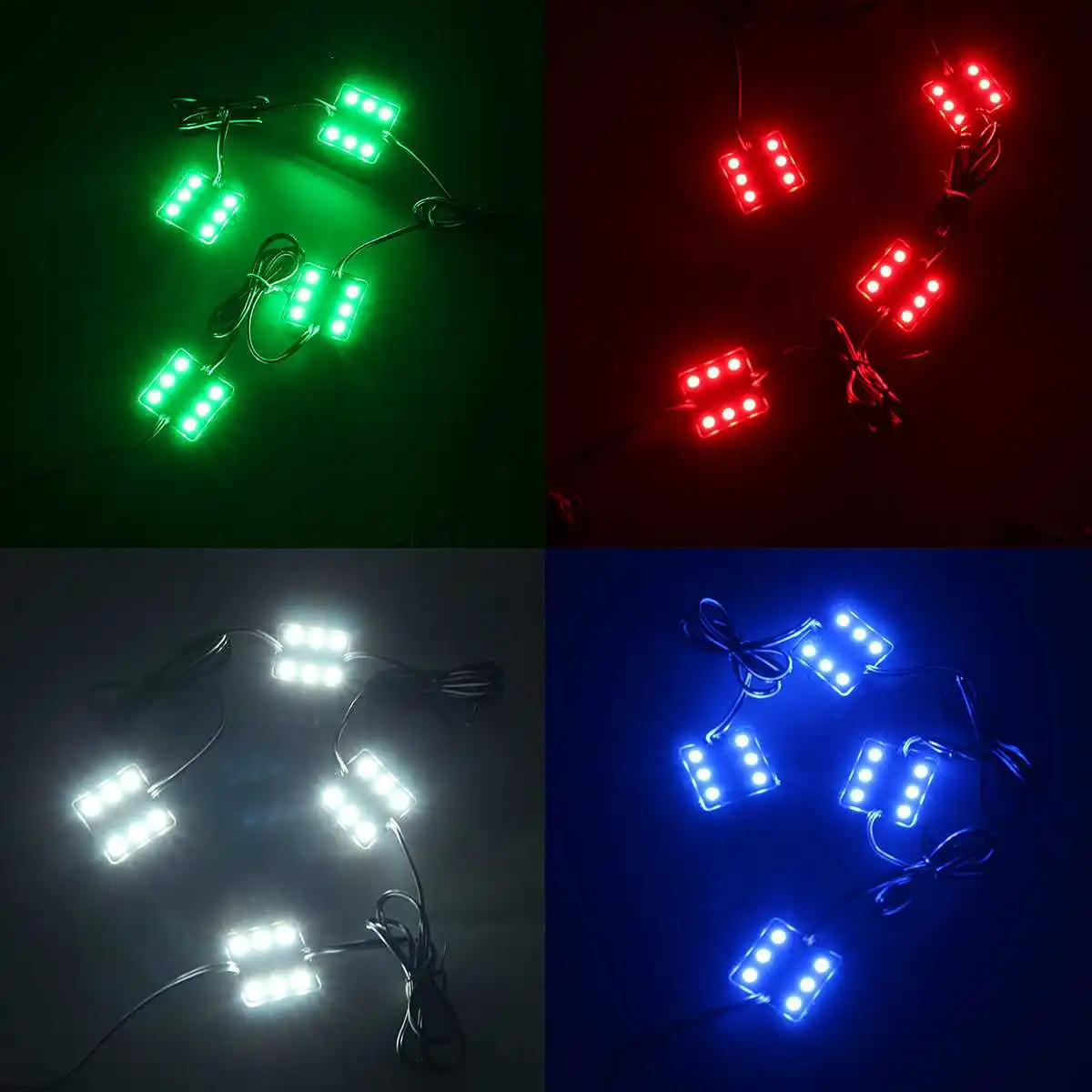 8 шт. 48LED Водонепроницаемая подсветка салона автомобиля Комплект осветительной системы 6000 K для Chevy Dodge GMC пикап белый/красный/синий/зеленый