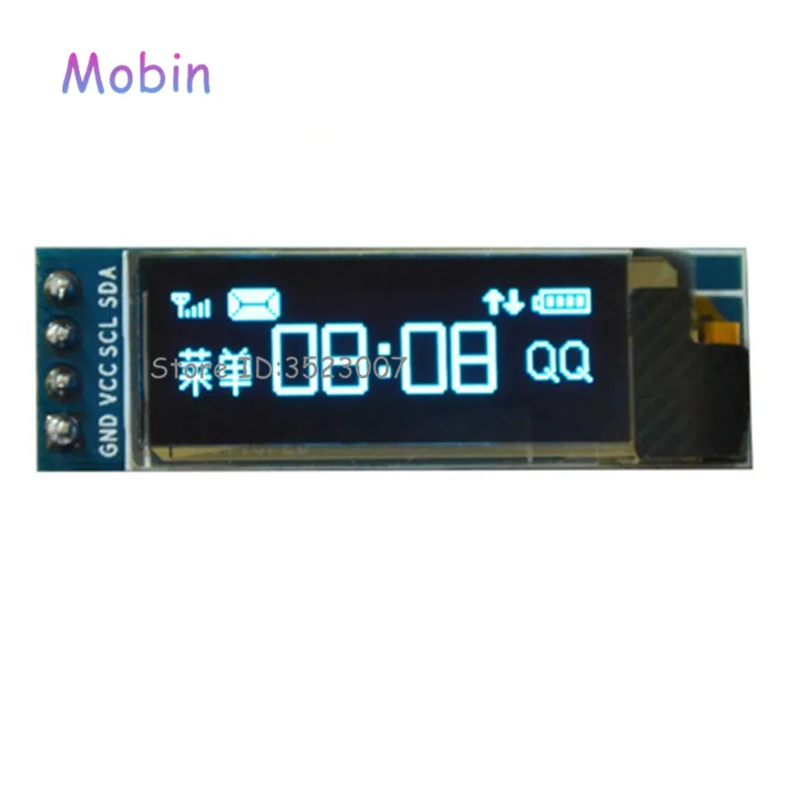 5PCS/LOT 0.91 inch 128x32 I2C IIC Serial Blue OLED LCD Display Module 0.91" 12832 SSD1306 Screen Free shipping | Электроника