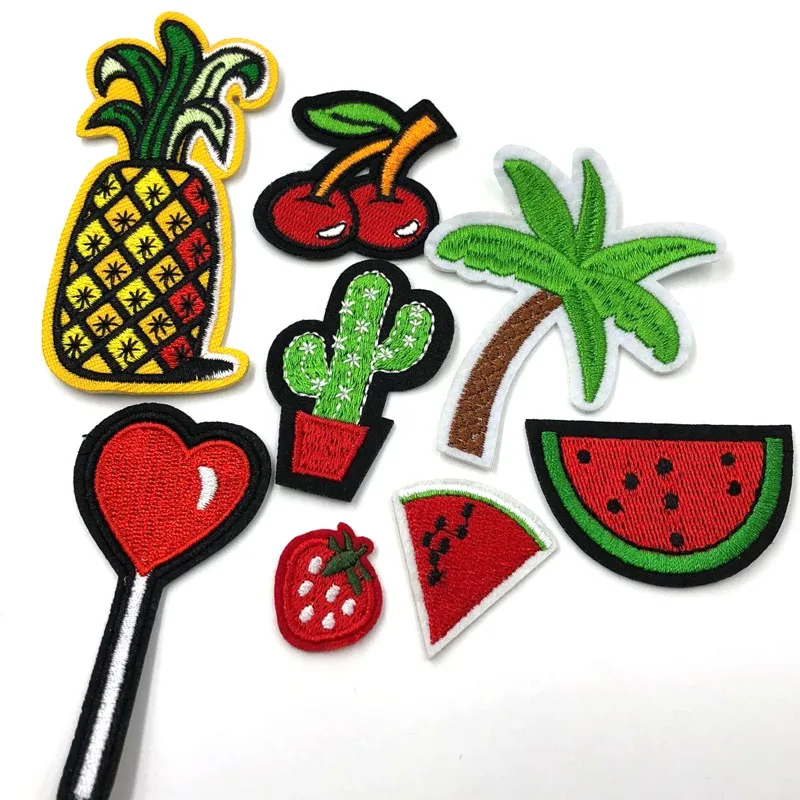 1 PCS Fruits food Patch for Clothing Iron on Embroidered Sew Applique