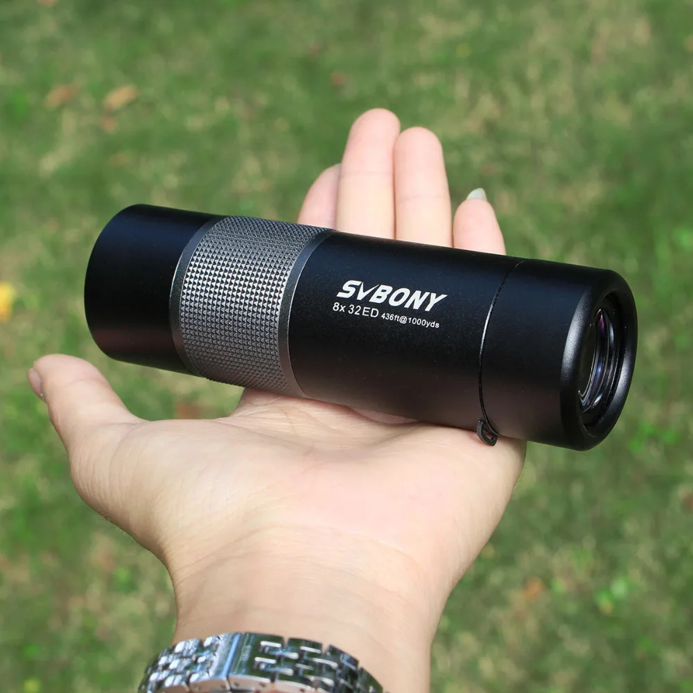 Svbony 8x32 إد أحادي تلسكوب SV36 Bak4 الزجاج سقف المنشور مناظير للماء Telescopio عالية الطاقة الصيد F9329B