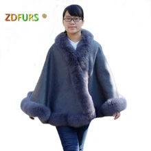 ZDFURS * Натуральные кашемировые шали из лисьего меха женские