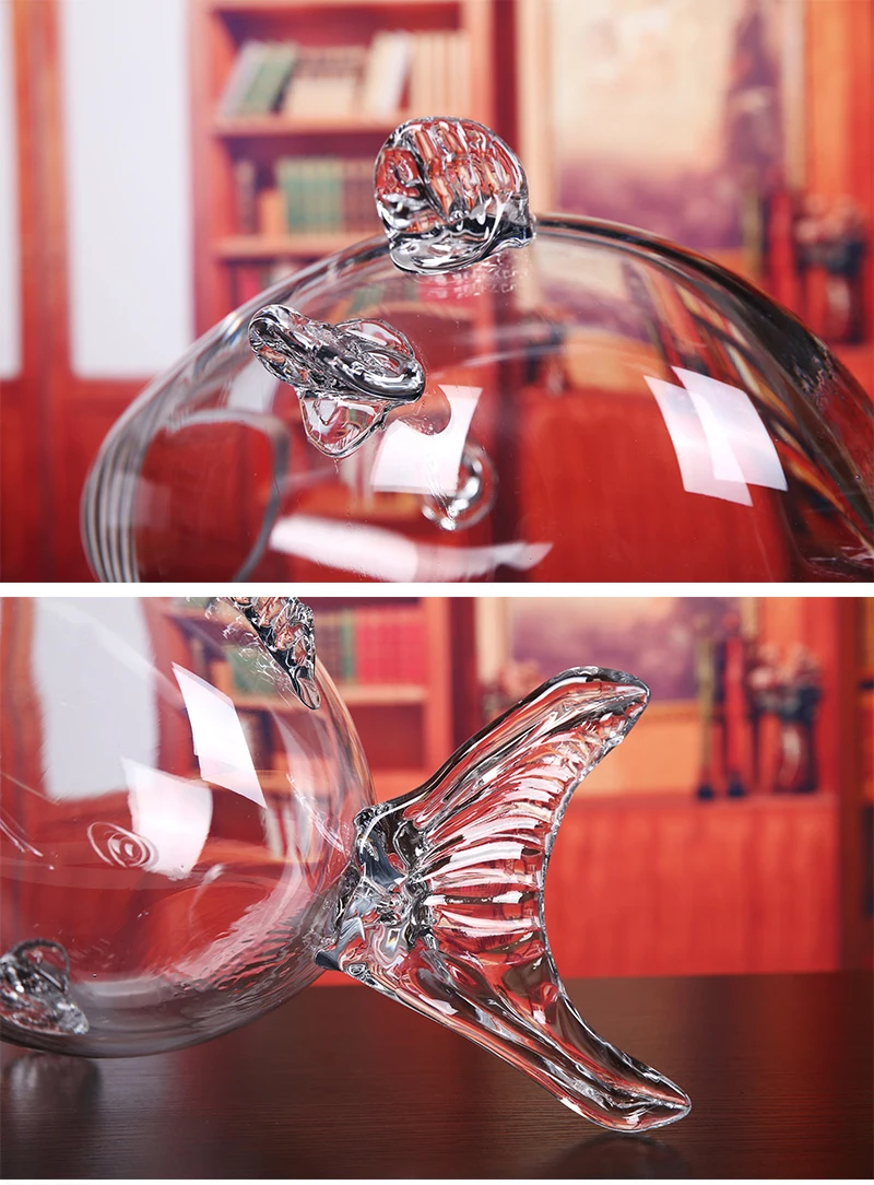 Title 6, Mini Fish Glass bowl Figurine Clear Transparent...