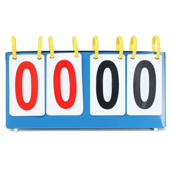 

Portable 4 Digit Scoreboard Sports Flip Score Board Basketball Scorer Tennis