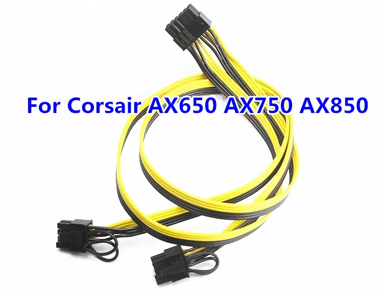 24 &quot12Pin к Dual 8 (6 + 2) Pin видеокарта модульный кабель питания для Corsair AX650 AX750 AX850| |