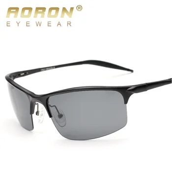 

AORON Men's Al-Mg Aluminium Polarized Sunglasses Frame Mirror Driving Goggles Sun Glasses Eyewear Oculos de sol