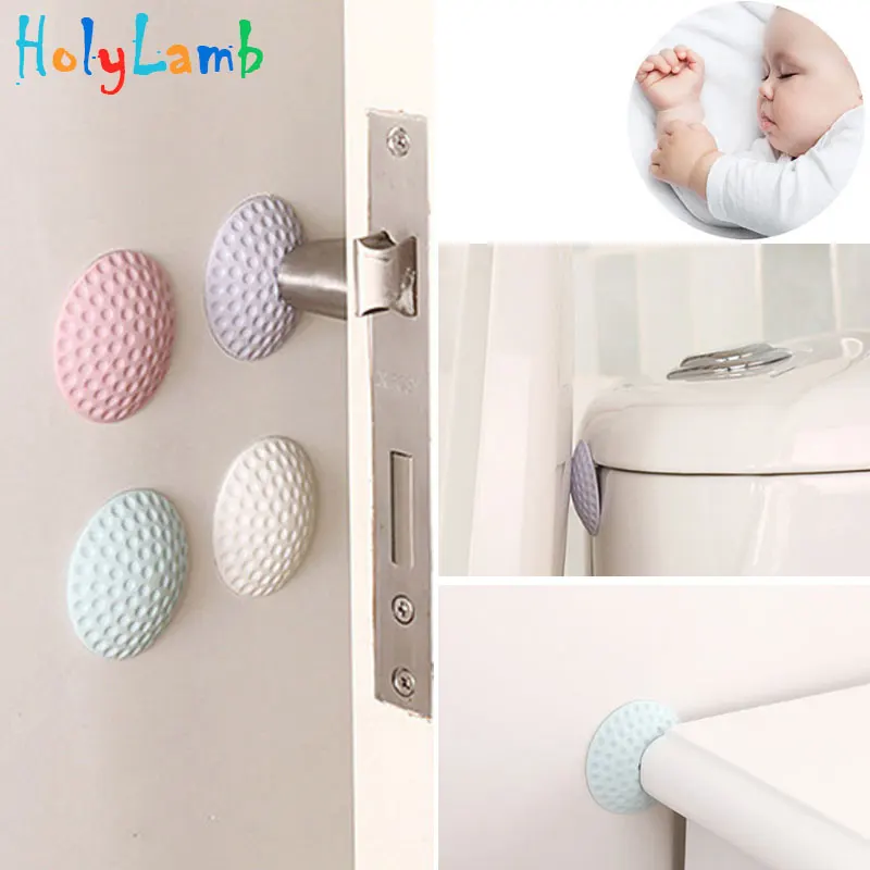 Door-Stopper Lock-Protection Security-Card Child Shock Baby-Safety 4pcs/Lot Absorbers