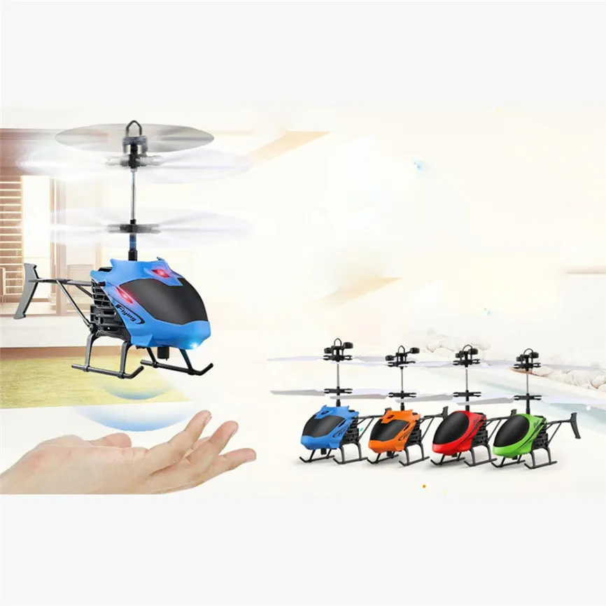 Flying Mini RC Infraed Induction USB Helicopter Aircraft Flashing Light