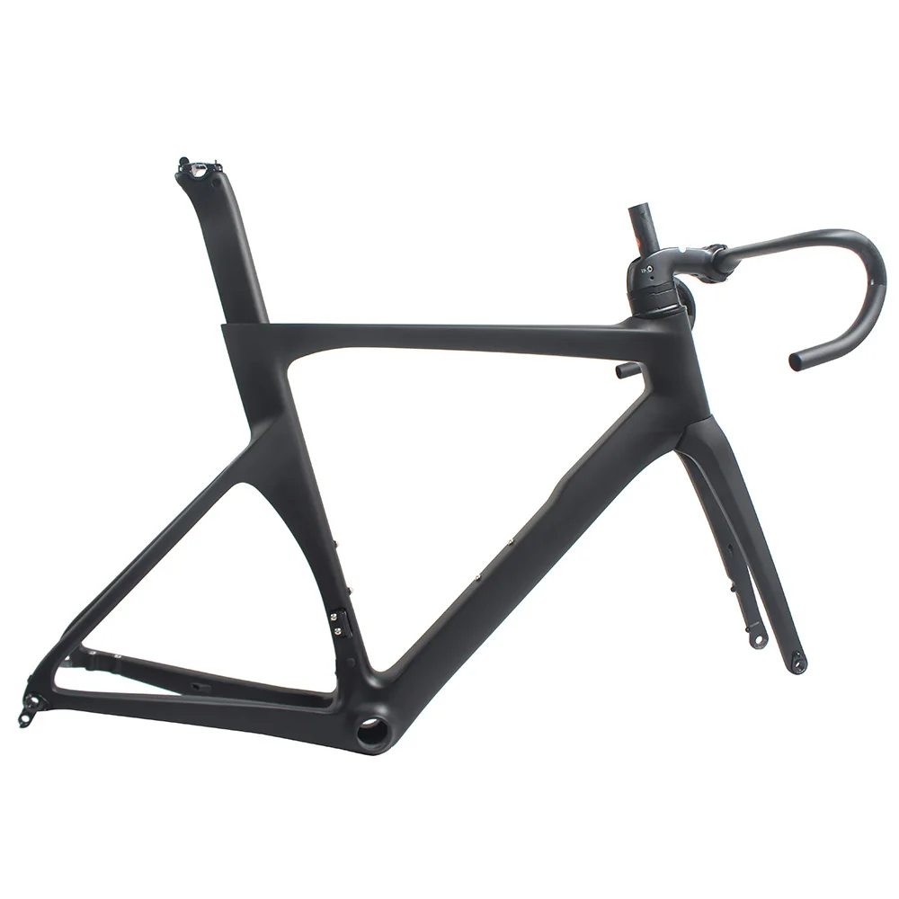

2019 Full Carbon Road Bike Racing Bicycle Cycling 700C Frame 52cm And Fork +Seatpost + clamp+Handlebar +Stem