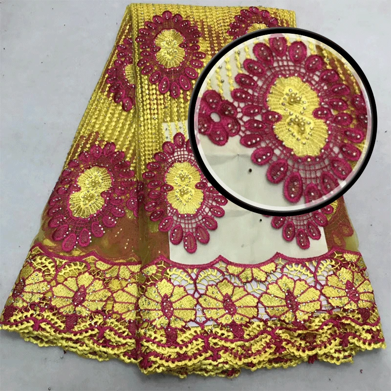 

Nigerian lace fabric 2018latest PopularAfrican French net lace with stones and beaded fabric for Wedding Dresses lace MD122