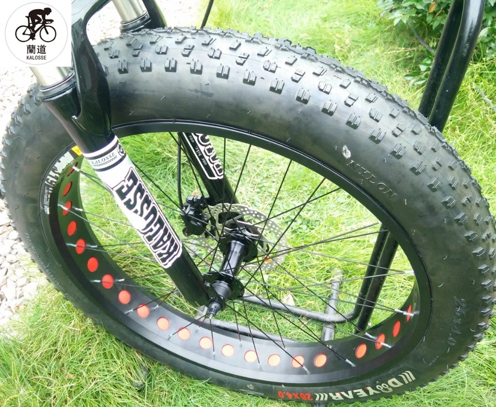 Discount Kalosse  Beach bicycle  folding mountain bicycle  26*4.0 Tires  Hydraulic brakes Snow  bicycle, 21/24/27/30speed ,fat bikes 6