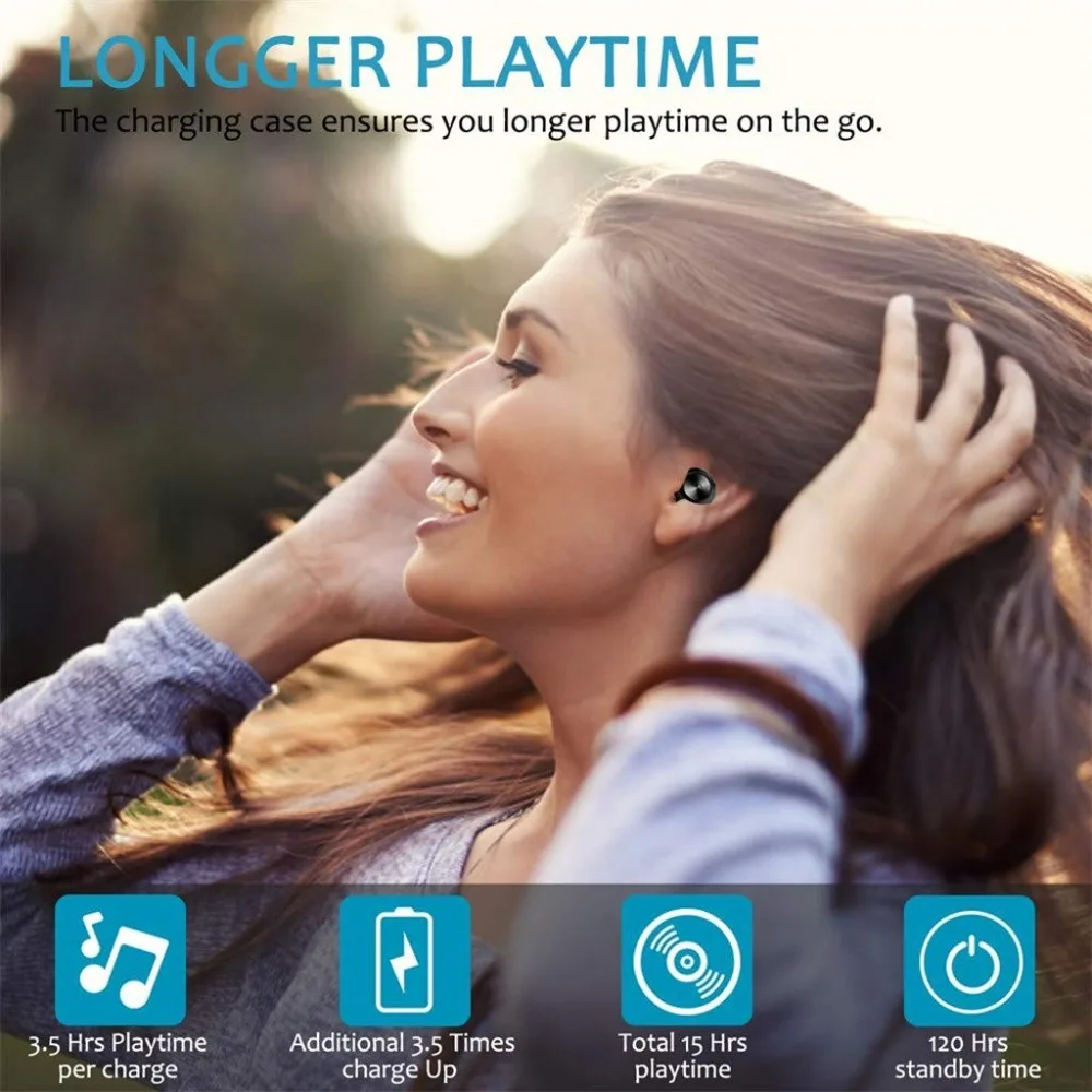 Капсульные беспроводные Bluetooth наушники TWS Автоматическое Сопряжение