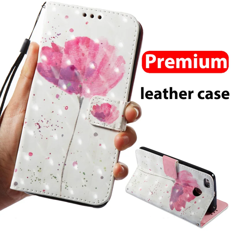 

Premium Leather Case for Xiaomi Redmi 4X Note 4X Note 4 Wallet Case for Redmi 4X Luxury Stand Cover Butterfly Flower Flip Case