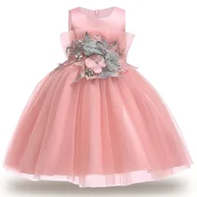 Детские платья для принцесс; бальное платье; платье с цветочным узором для девочек; платья для свадебной вечеринки; пышное платье для маленьких девочек; платья для первого причастия