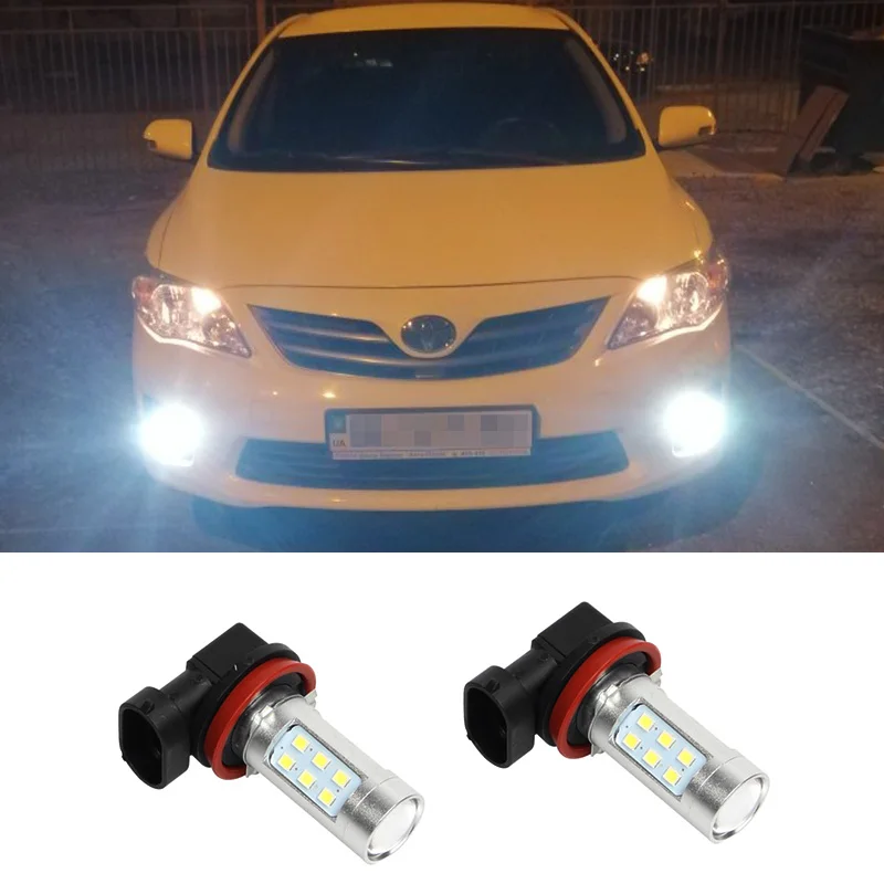 

2Pcs H8 H11 LED Fog Lights Bulb For Toyota Prius Camry 2007-2014 Corolla 2011-2014 Car Driving Running Lamp Auto LED Light