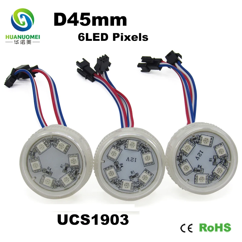 

Addressable Full Color Digital UCS1903 45mm Pixel LED Module 5050 SMD RGB Bulb Lamp LED Lighting Source RGB Display Sign Modules