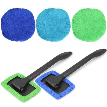 

VODOOL Car Cleaning Brushes Styling Tools Portable Microfiber Long Handle Car Window Cleaning Brush Windshield Car Wash Cleaner