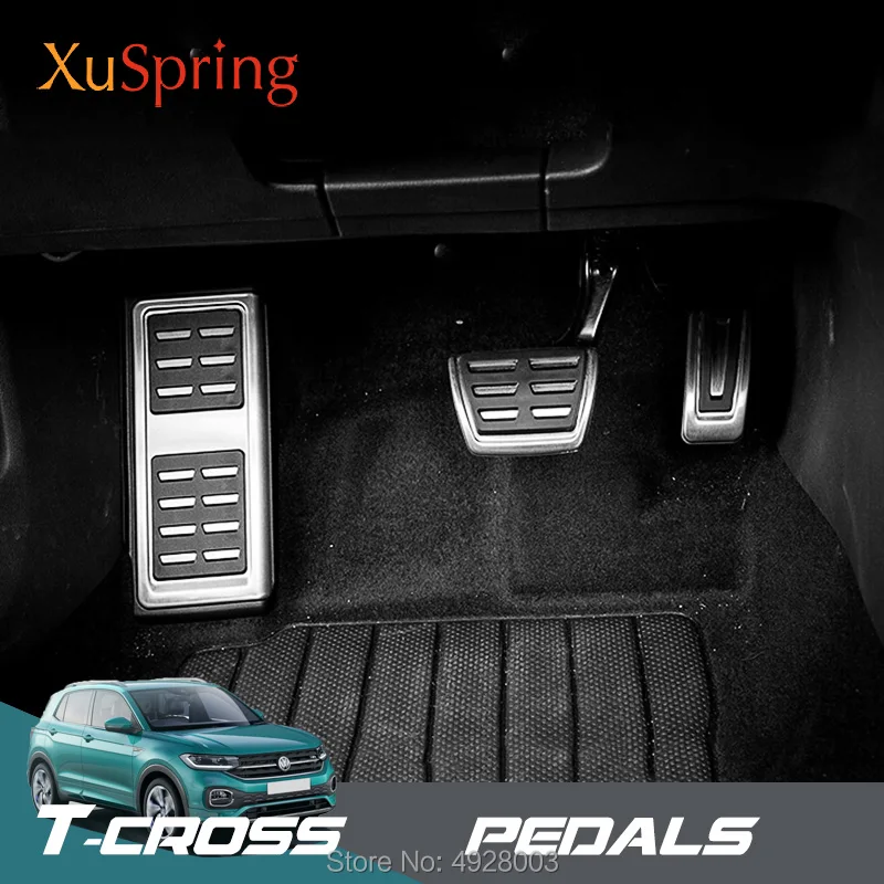 

Car Accelerator Gas Footrest Pedals Plate Clutch Throttle Brake Treadle Accessory Styling for Volkswagen VW T-cross Tcross 2019