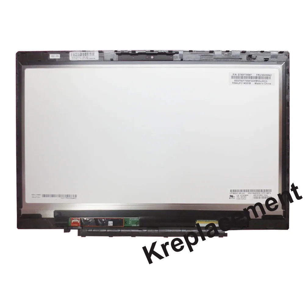 1" ЖК-экран+ сенсорный дигитайзер стекло+ рамка в сборе для lenovo Thinkpad X1 Carbon 3rd Gen-(тип 20BS, 20BT)-сенсорный экран