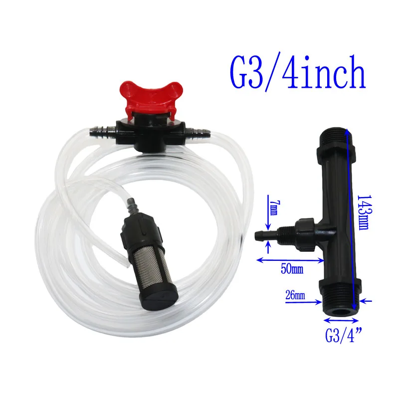 1/2",3/4",1" Irrigation Venturi Fertilizer Mixer Injectors kit Agriculture Garden Water Tube Garden Hot Tub Spa Ozone Injector