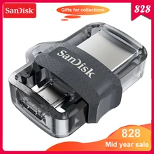 Sandisk-lecteur Flash USB 16 go, 128 go, 64 go, 32 go, double lecteur stylo OTG, disque U, Micro USB 3.0, carte SDDD3, pour téléphone ou PC
