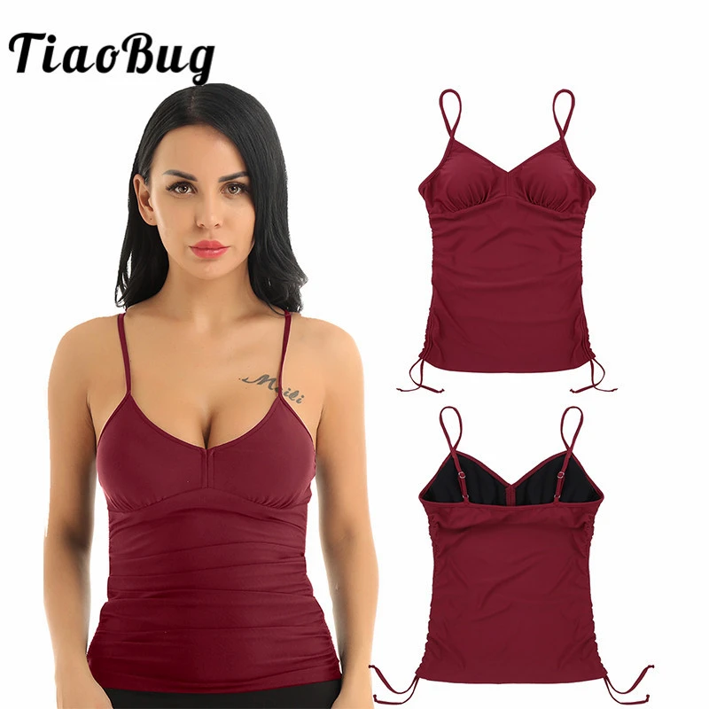 solid color tankini tops