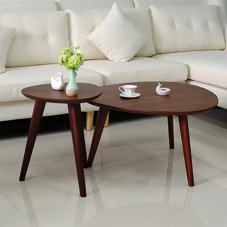 Столы для кафе мебель для кафе из цельного дерева треугольный журнальный столик в сборе диван столик минималистичный стол 43*50 см/60*50 см/78*42 см