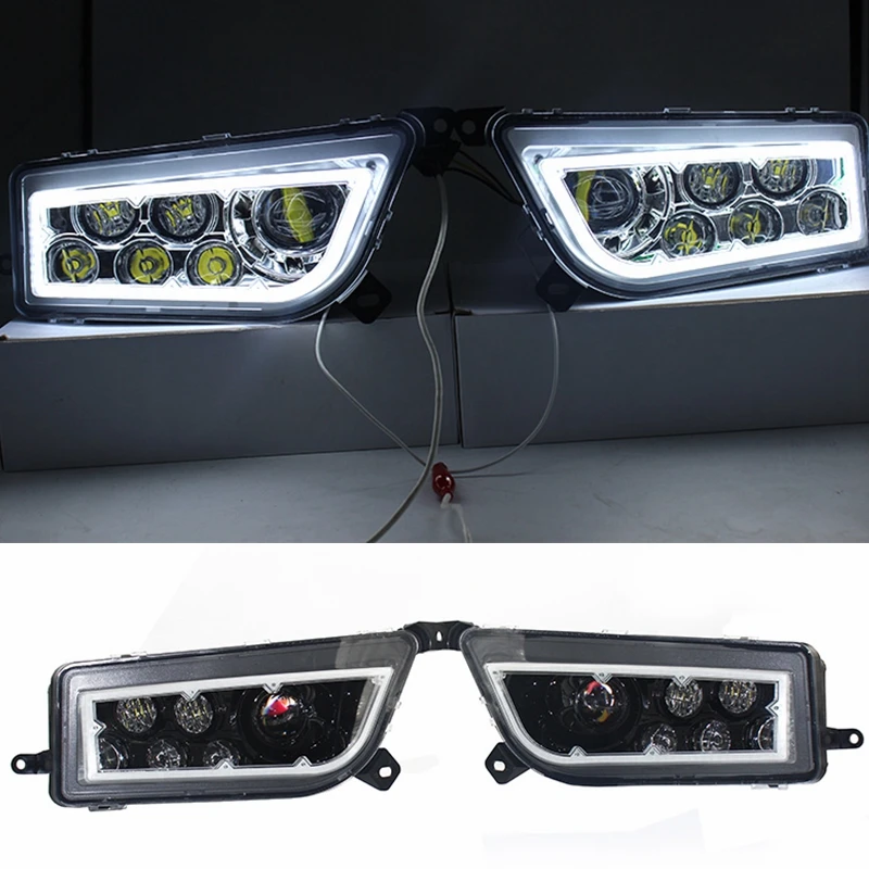 2015-2018 POLARIS RZR 900 S- ORANGE LED & ANGEL EYE HEADLIGHTS CONVERSION 2ss2