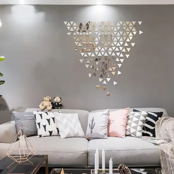 

3D Mirror Wall Stickers Poster Mirror Surface Wall Decals Living Room Bedroom Decoration Wall Decor Diy Sticker Home Decor