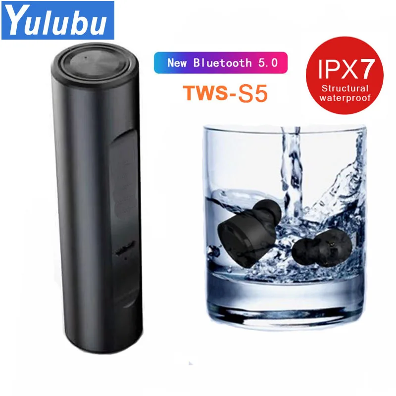 

Original S5 TWS Hot IPX67 Ear buds Bluetooth 5.0 Wireless Headphone With Metal Charge Box Noise Cancel Invisible Headset Outdoor