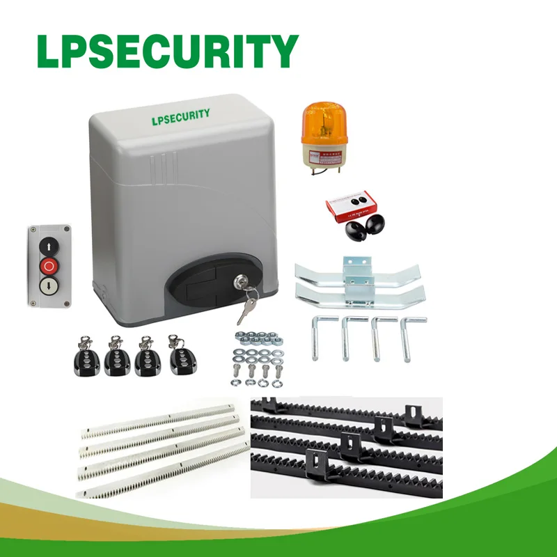 4 remote controls automatic electric sliding gate opener for 600kg gate 5m 6m racks 1 alarm lamp 1 gate photocell 1 button 4 remote controls automatic electric sliding gate opener for 600kg gate 5m 6m racks 1 alarm lamp 1 gate photocell 1 button