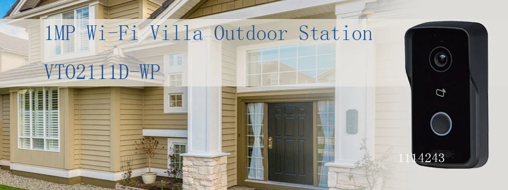 

In Stock Free Shipping DAHUA Video Intercom Doorbell 1MP Wi-Fi Villa Outdoor Station Without Logo VTO2111D-WP