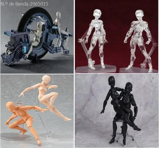 

2017 Figma Artist Movable Limbs Male Female 13cm PVC Sketch model Toy Figure Model Mannequin bjd Art Sketch Draw Action Figures