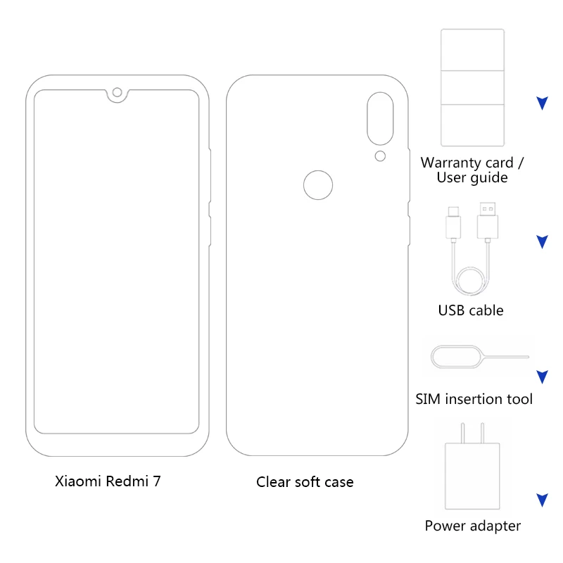 Оригинальный Xiaomi Redmi 7 3 Гб ОЗУ 32 ПЗУ мобильный телефон Восьмиядерный процессор