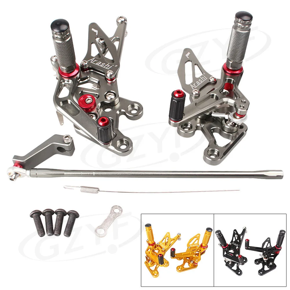 

Motorcycle Adjustable Rear Set Footrests Foot Pegs Assembly For Yamaha FZ8 2010-2013 & FZ1 2006-2014 Pair Spare Parts