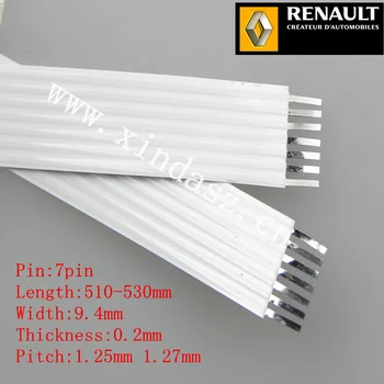 

High quality airbag ffc cable 7pin 1.27mm pitch 51-53cm long 9.4mm width 0.2mm thickness for renault megane II free shipping