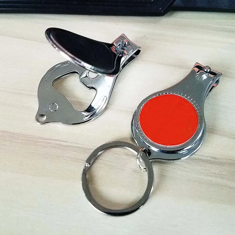 Нержавеющая сталь Nail Clipper 3 в 1 ногтей Резак Брелок Открывалка Для Бутылок