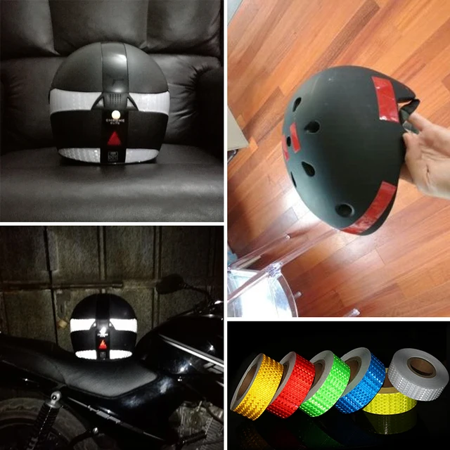 Buy 2"x10' 3m reflective tape motorcycle helmet Adhesive reflective tape hard