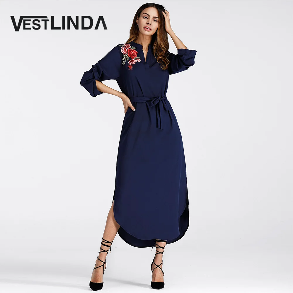 Женское платье рубашка VESTLINDA повседневное весеннее с длинным рукавом и