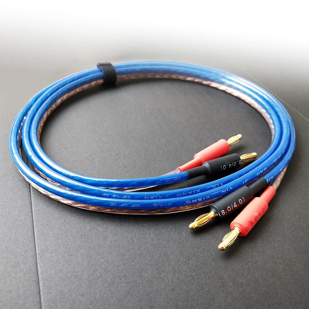 FIHI A5 DIY аудио линия Hifi акустический кабель с 2 разъемами типа банан к разъемам